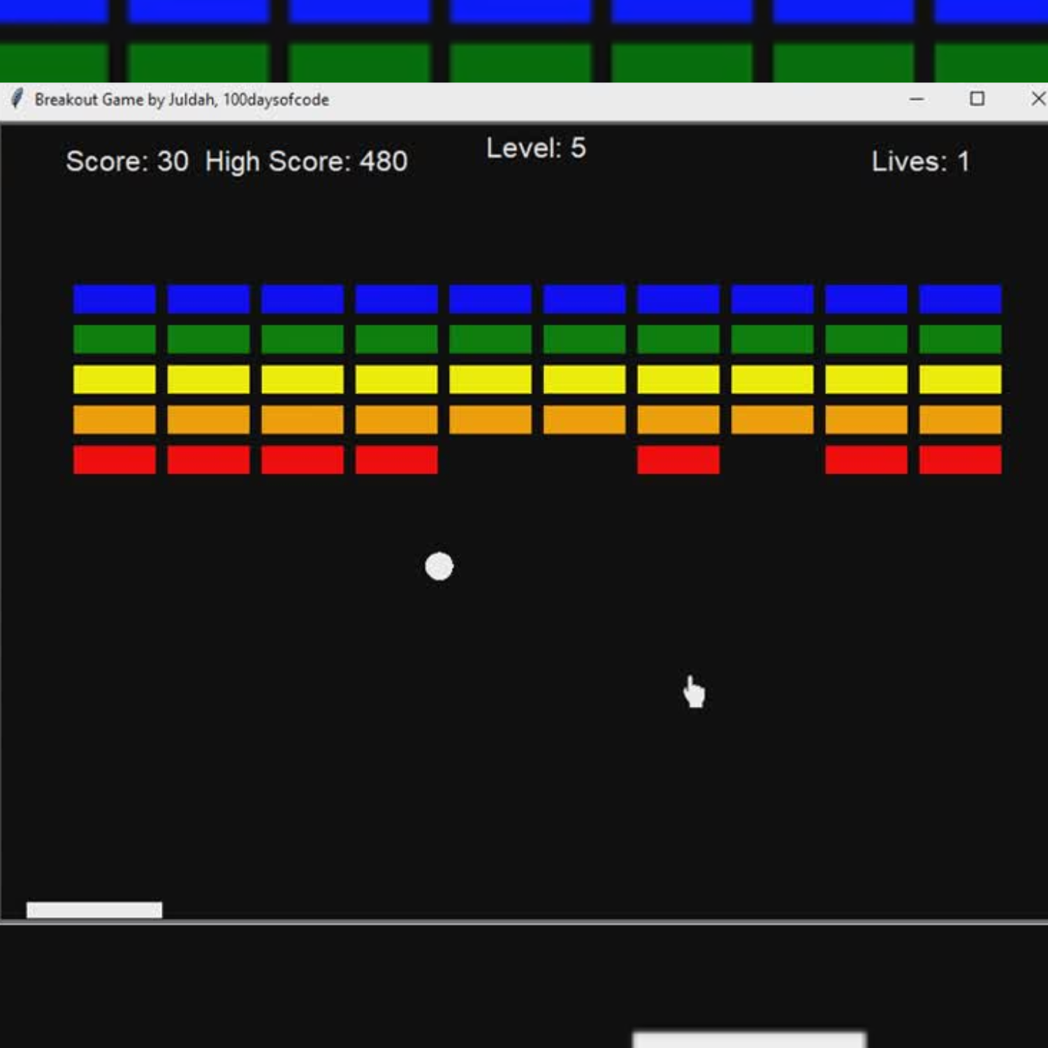 Breakout Game — Python Turtle
